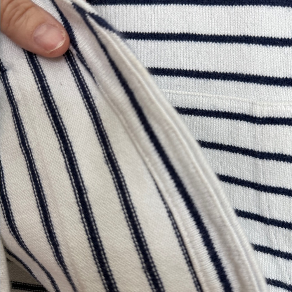 Vineyard Vines Dreamcloth Women’s Striped Quarter-Zip Pullover with Flag Patch. - Picture 8 of 13